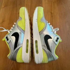 Nike | Shoes | Nike Air Max One Volt Silver Mens 9 | Poshmark